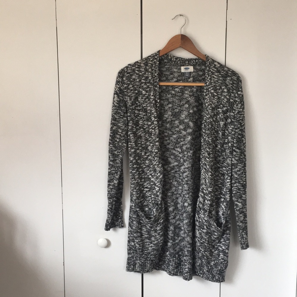 Black & White Boyfriend Cardigan